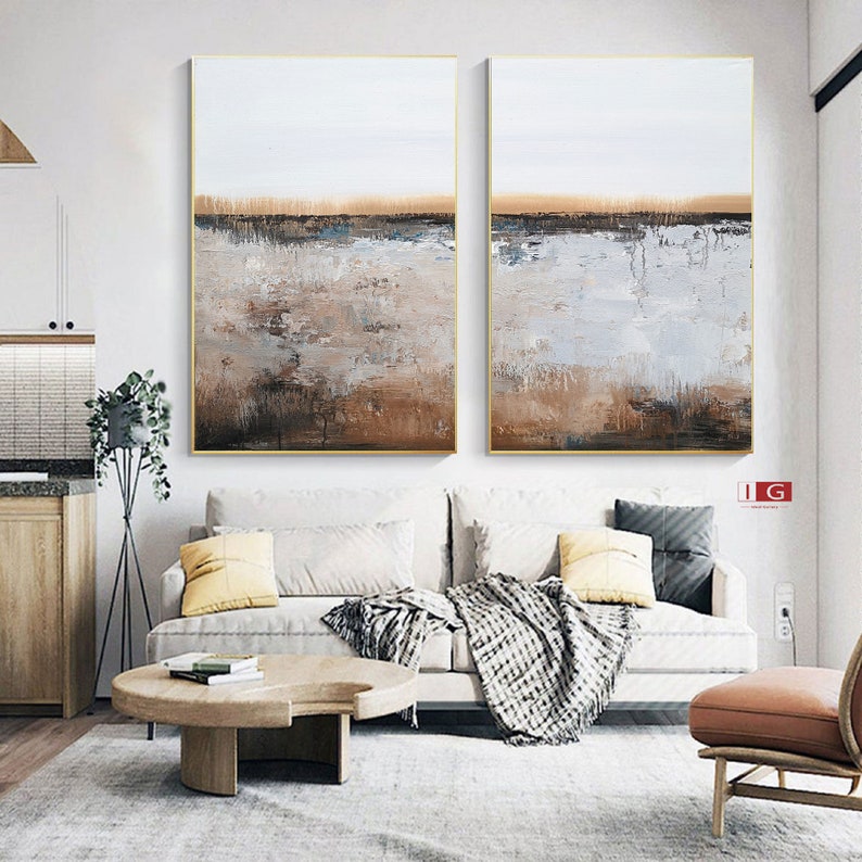 Brown and White Wall Art Brown Wall Decor White and Brown Etsy