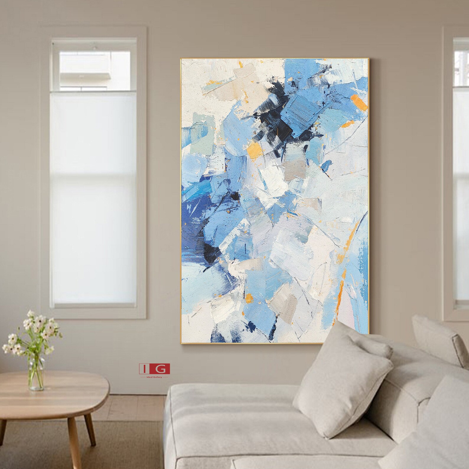 Office Wall Decor Modern abstract canvas art Abstract Painting Etsy