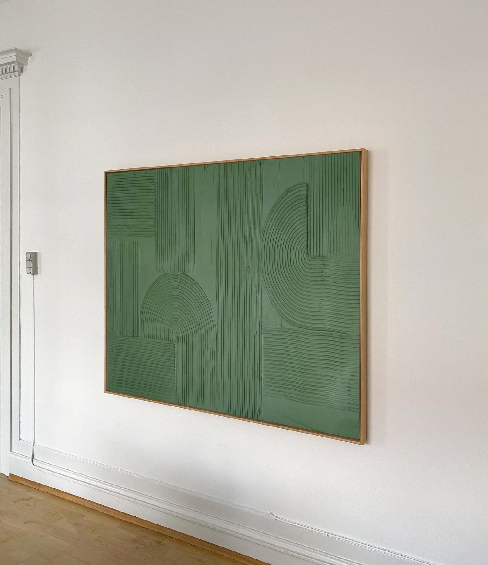 Green Arch Wall Art Painting Large Green Abstract Painting Etsy