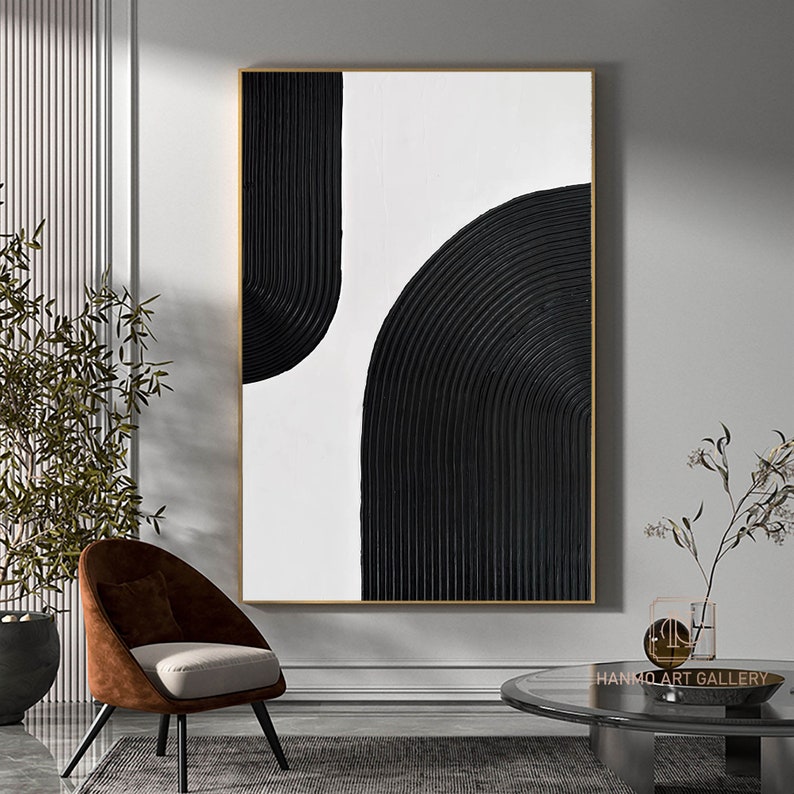 Black Arch Wall Art Painting Arch Wall Art Black Minimalism Etsy