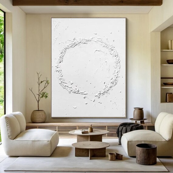 White abstract art discount