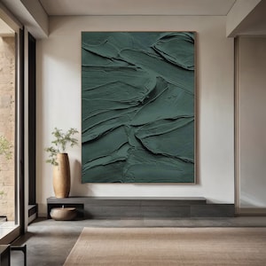 Large Green Wall Decor Large Green Wall Art Large Green Textured Wall ...