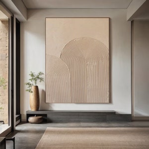 Beige Wall Decor Beige Wall Art Beige Textured Wall Art Beige 3D Wall Art Beige Minimalist Art Beige Painting