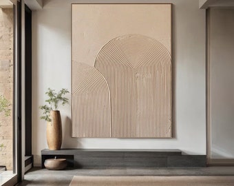 Beige Wall Decor Beige Wall Art Beige Textured Wall Art Beige 3D Wall Art Beige Minimalist Art Beige Painting