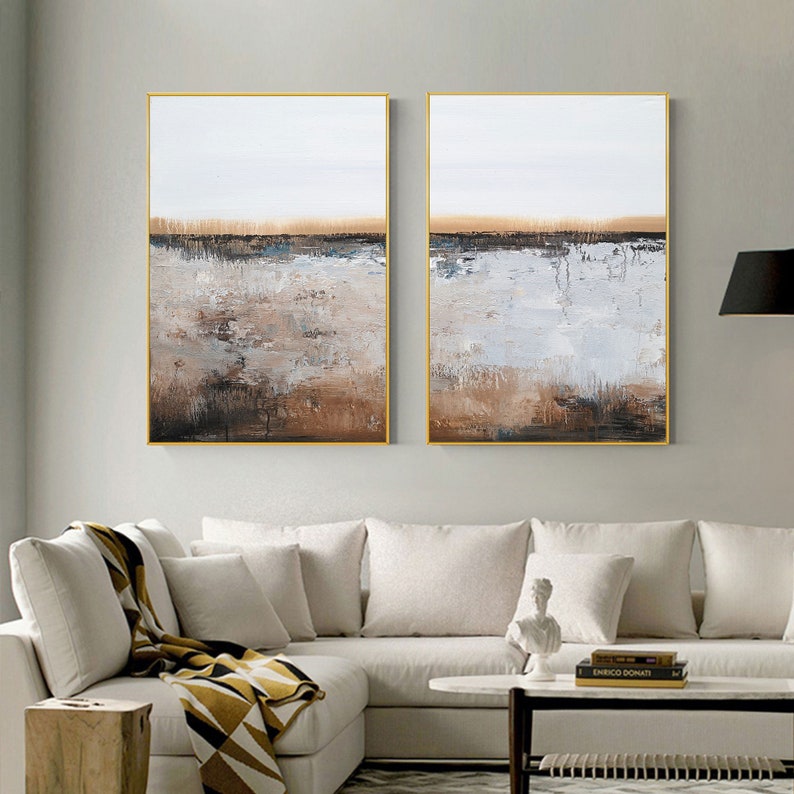 Brown and White Wall Art Brown Wall Decor White and Brown Etsy