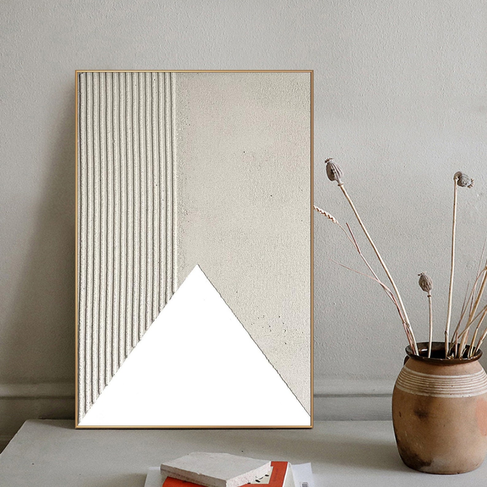 Beige and White Wall Art Beige and White Minimalist Art Beige Etsy