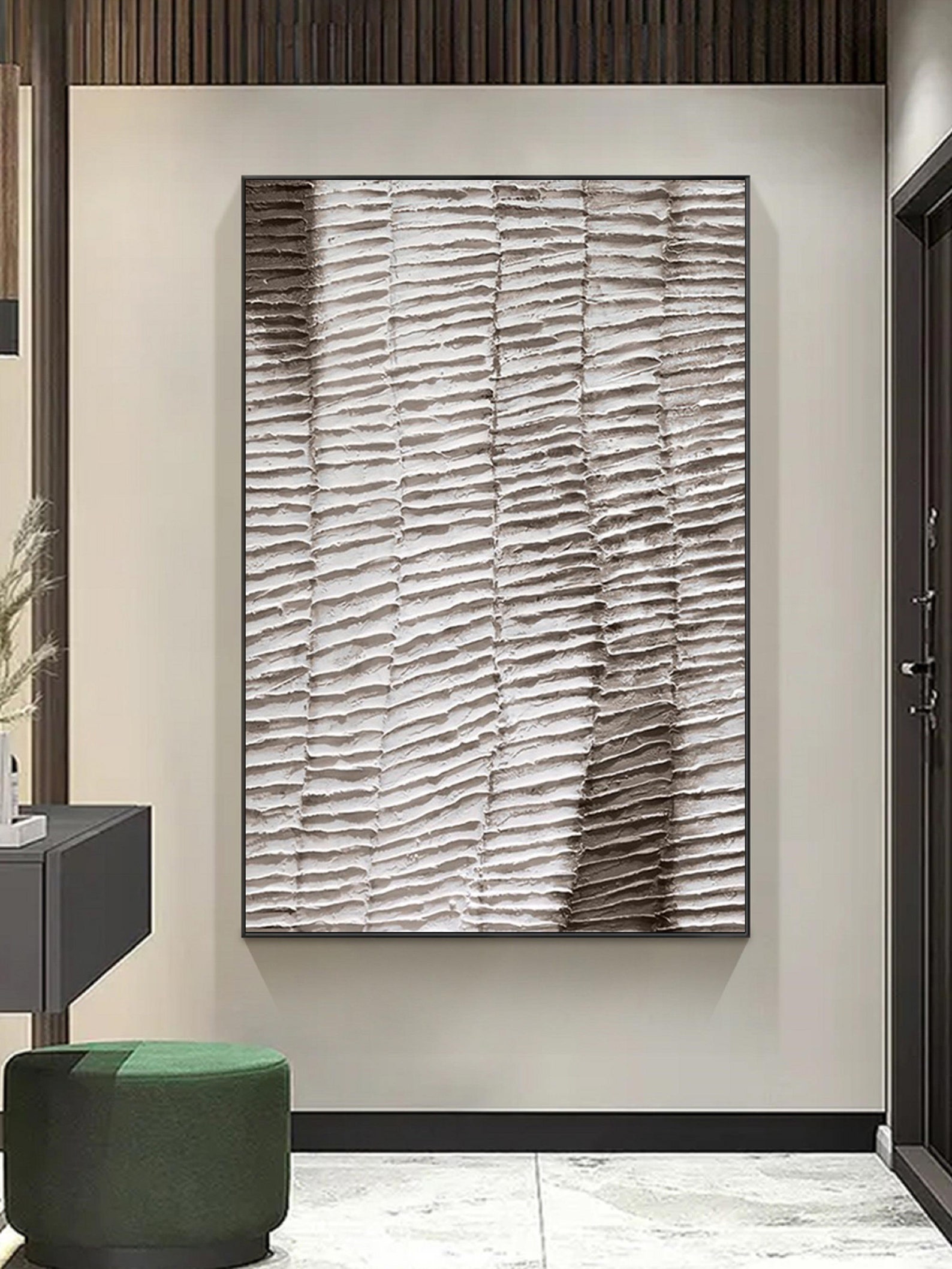 White and Brown Textured Wall Art White and Brown Abstract Art Etsy