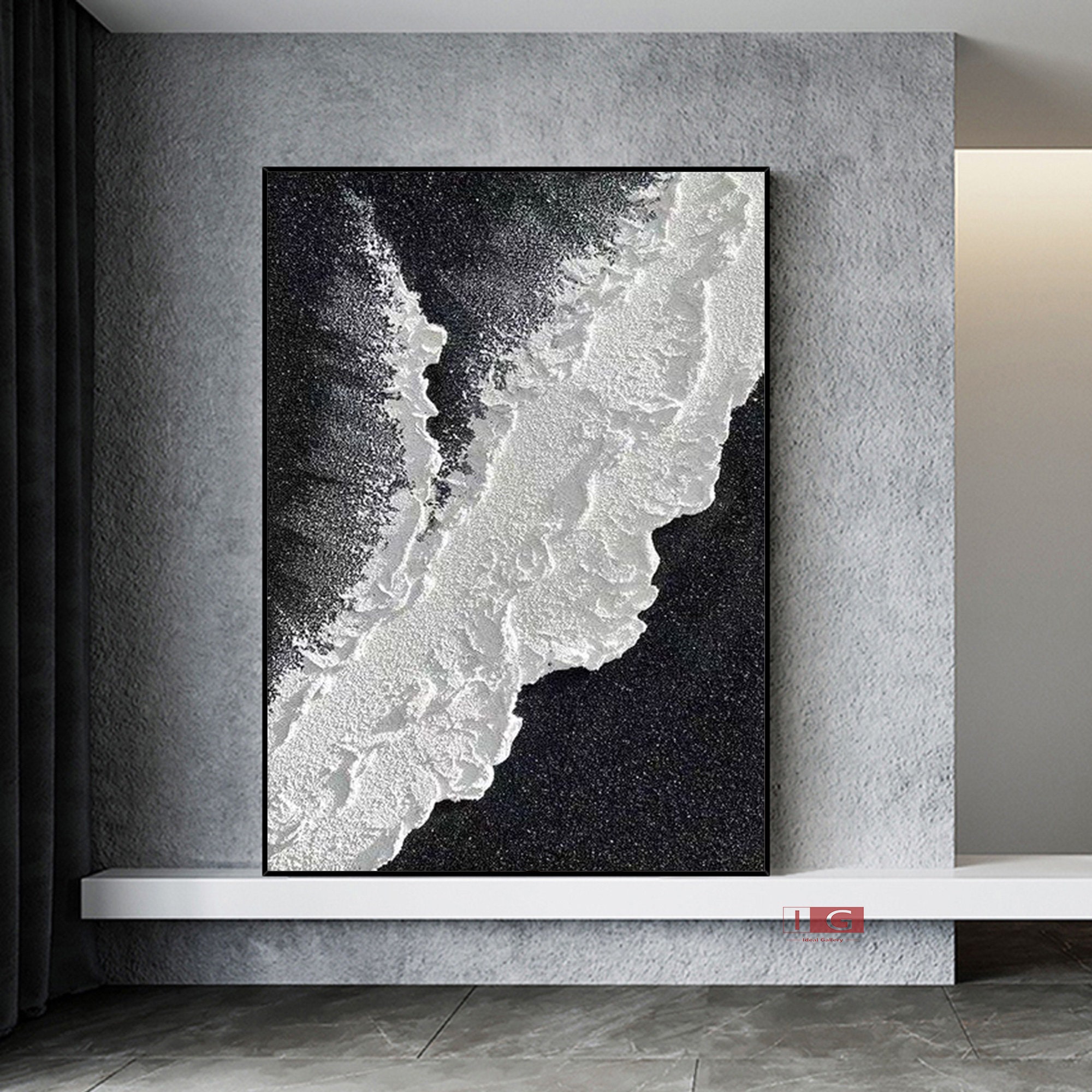 Black Textured Wall Art Black and White Abstract Art Black and Etsy Canada