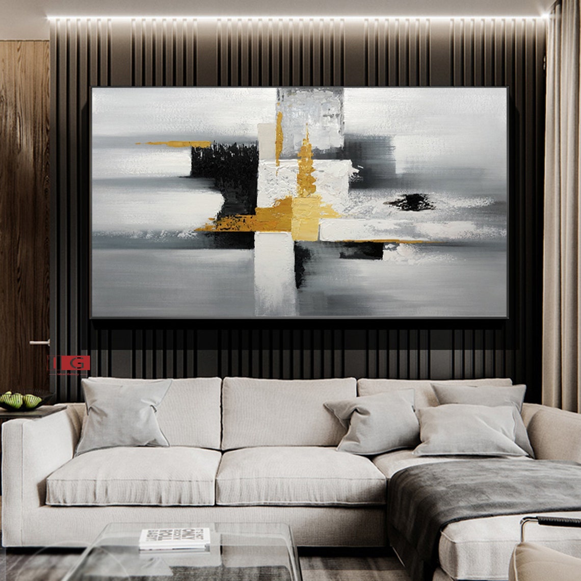 Black White and gold Wall Art Black and White Minimalist art | Etsy