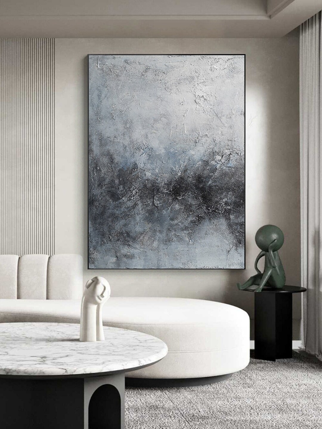 Blue Abstract Art Black and Grey Wall Art Blue Abstract Art Paintings