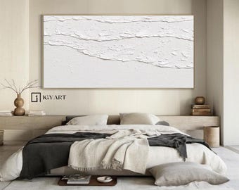 white 3D Textured wall art white waves Abstract painting white Ocean wave wall art white waves textured wall art white abstract wall art