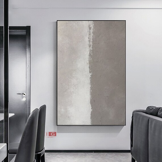 Grey framed wall art gray wall art grey and white wall art Etsy