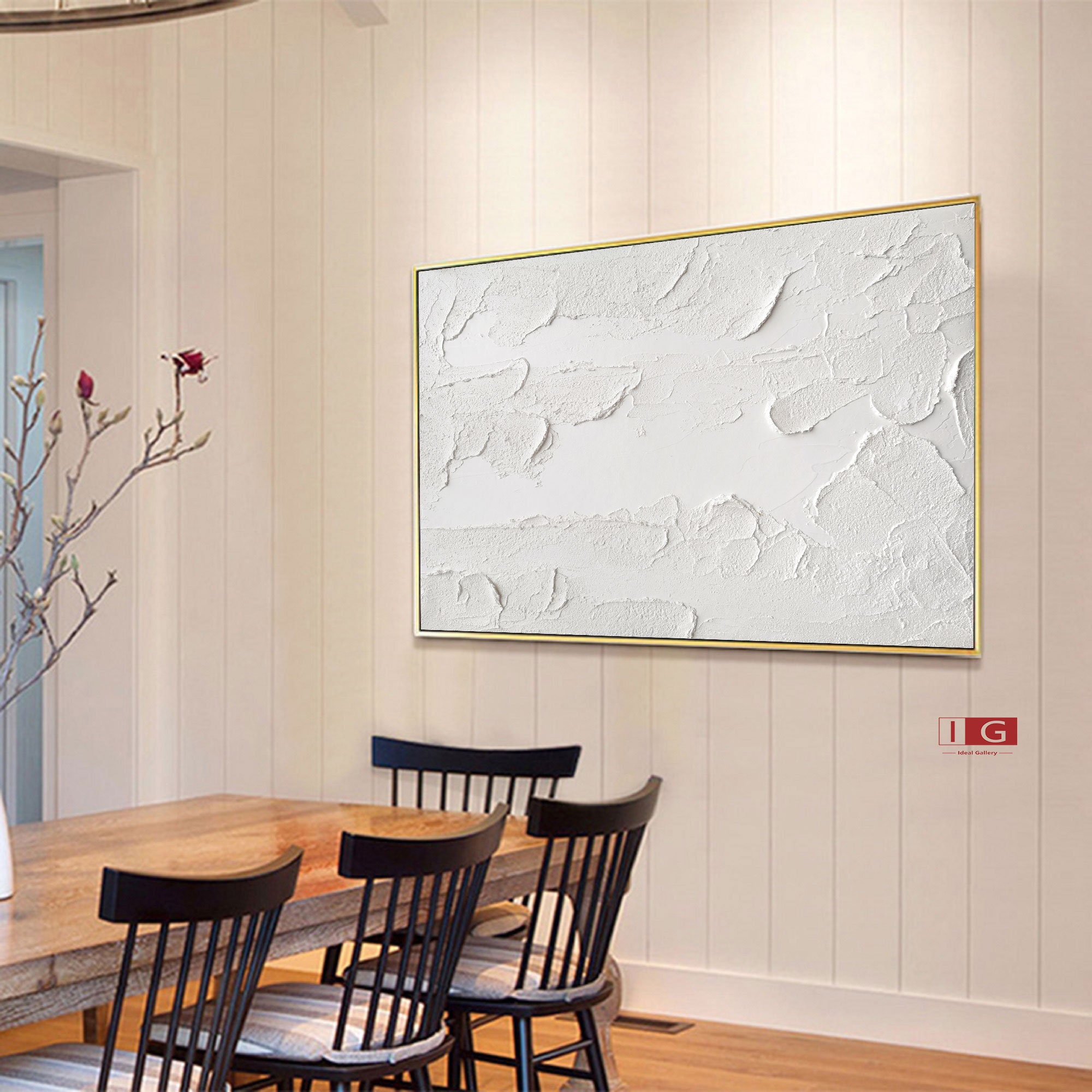 White textured wall art white abstract painting white wall art Etsy