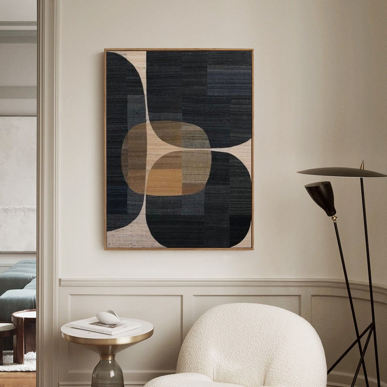 Black Canvas Wall Art Black Abstract Art Black Wall Art Black Etsy