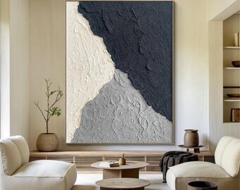 青い抽象画 紺色の絵画 濃い青色の抽象画 青いテクスチャード加工の