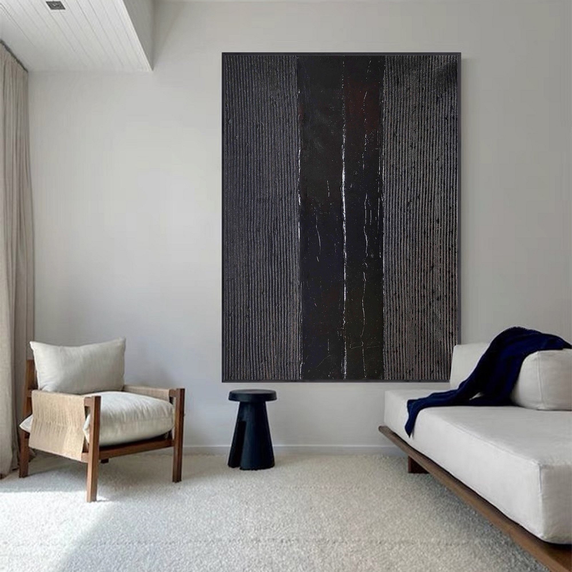 Black Wall Art Black Wall Decor Black Abstract Art Black 3D - Etsy