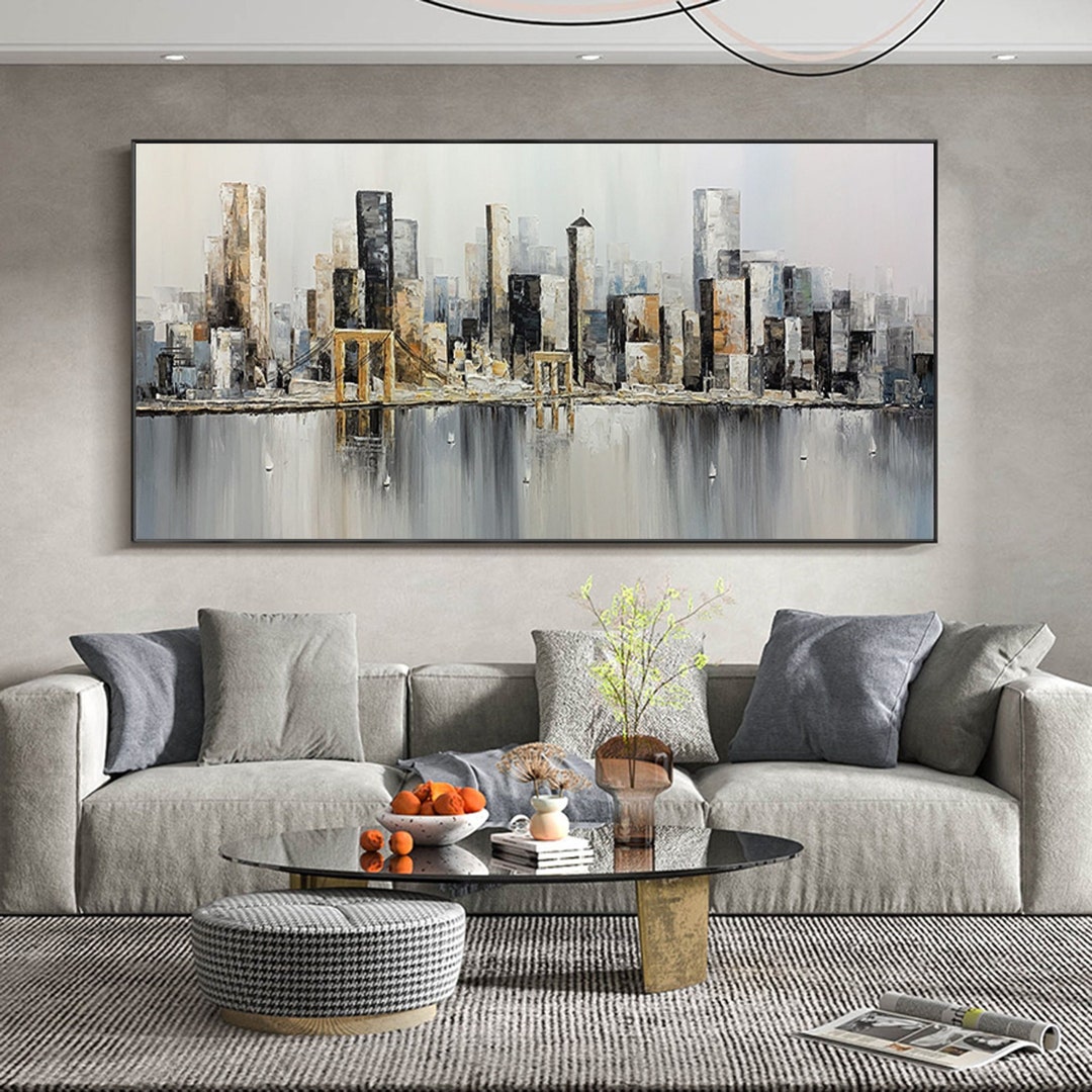 New York City Painting City Abstract Painting City Scape - Etsy