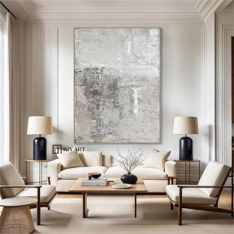 Ensemble De 3 Tableaux Abstraits Minimalistes – Décoration Murale Beige Et Noire, Format 40x60 Cm