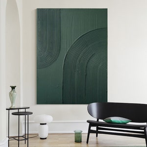 Arch Wall Art Green minimalism painting green wall art green textured wall art green Arch Wall Art painting Large green abstract painting image 7