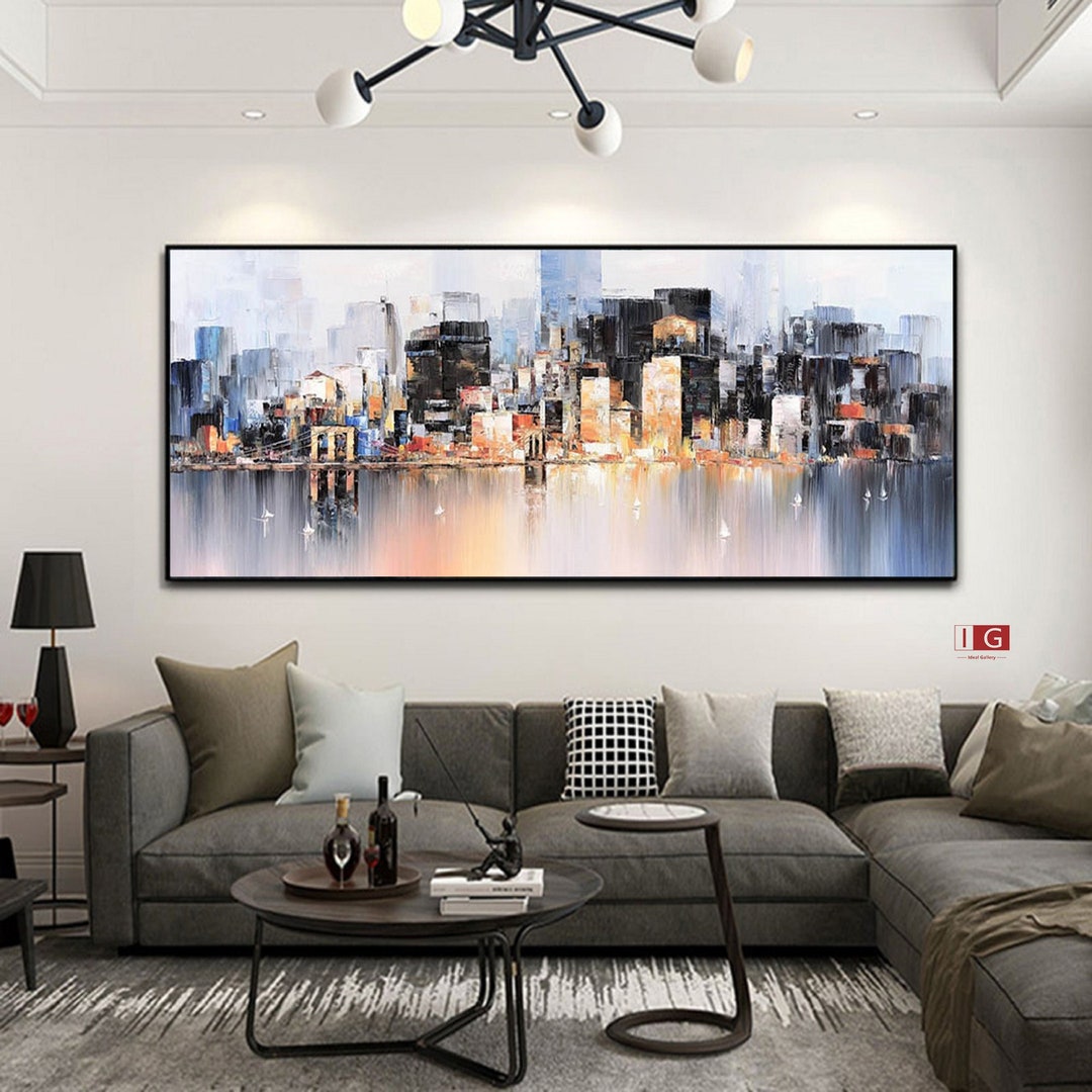 Urban Canvas Art Urban Abstract Painting Urban Wall Art Urban Etsy