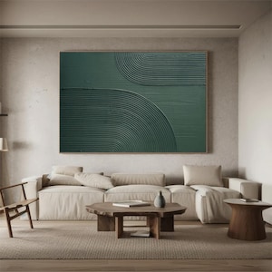 Green minimalism painting green textured abstract art green wall art green textured wall art green painting Large green abstract painting
