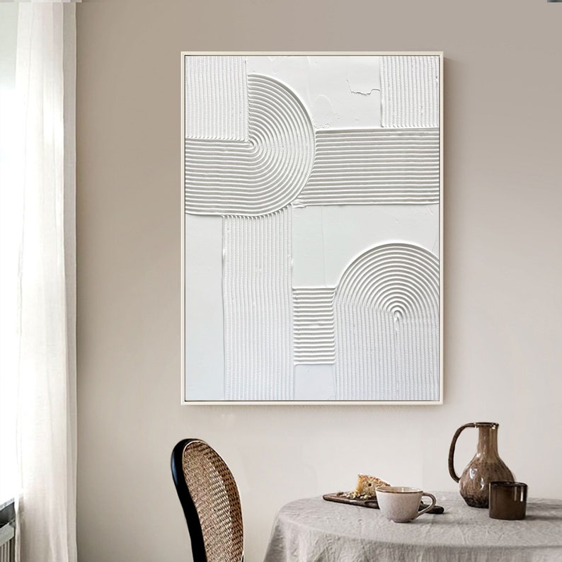 White Abstract Painting White Wall Art White Textured Wall Art - Etsy