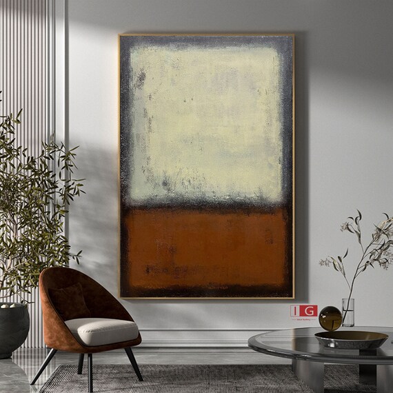Brown Abstract Art Brown and White Abstract Wall Art Brown and Etsy