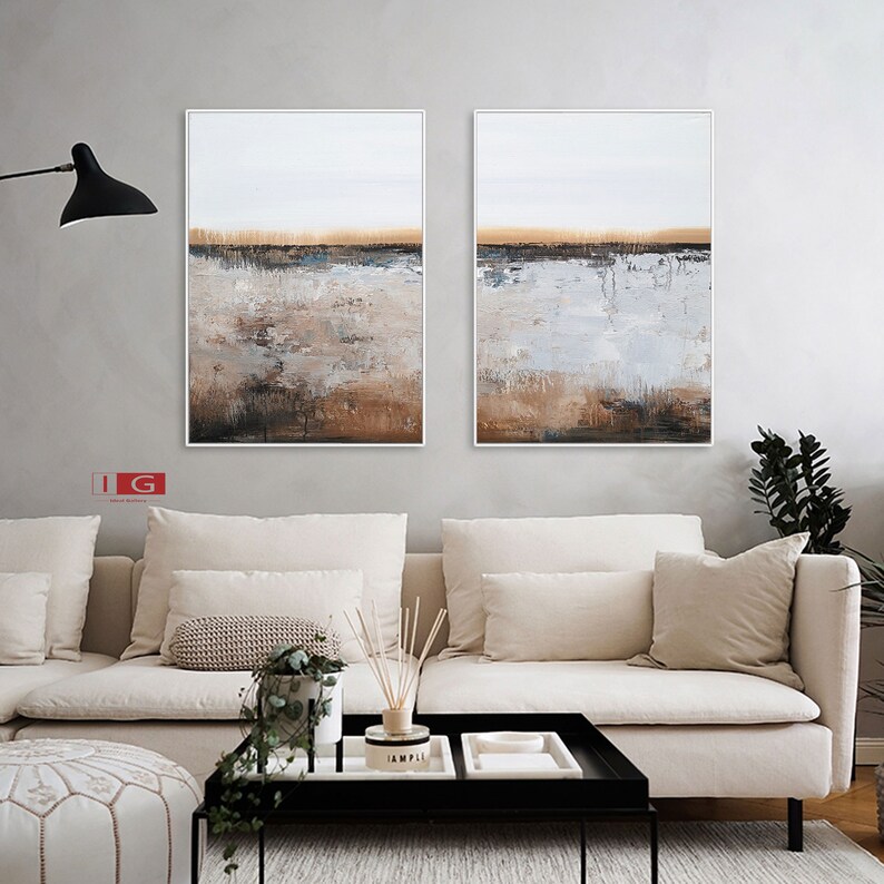 Brown and White Wall Art Brown Wall Decor White and Brown Etsy