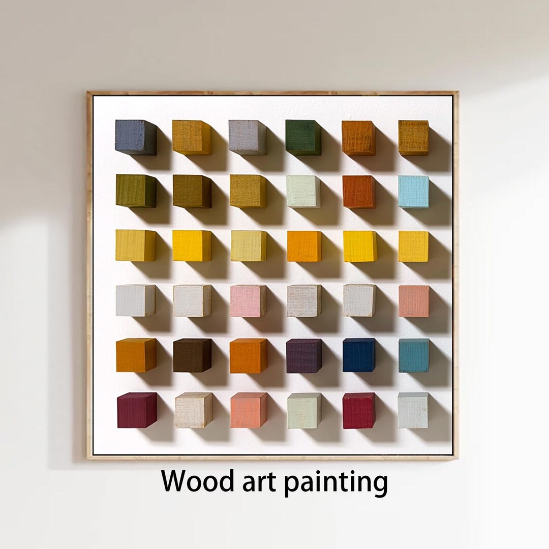 3D Wood Cube Wall Art, Geometric Reclaimed Wood Decor - Etsy