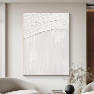 arte de parede texturizada branca decoração de parede branca arte de parede branca decoração arte minimalista branca grande decoração de arte abstrata pintura abstrata branca