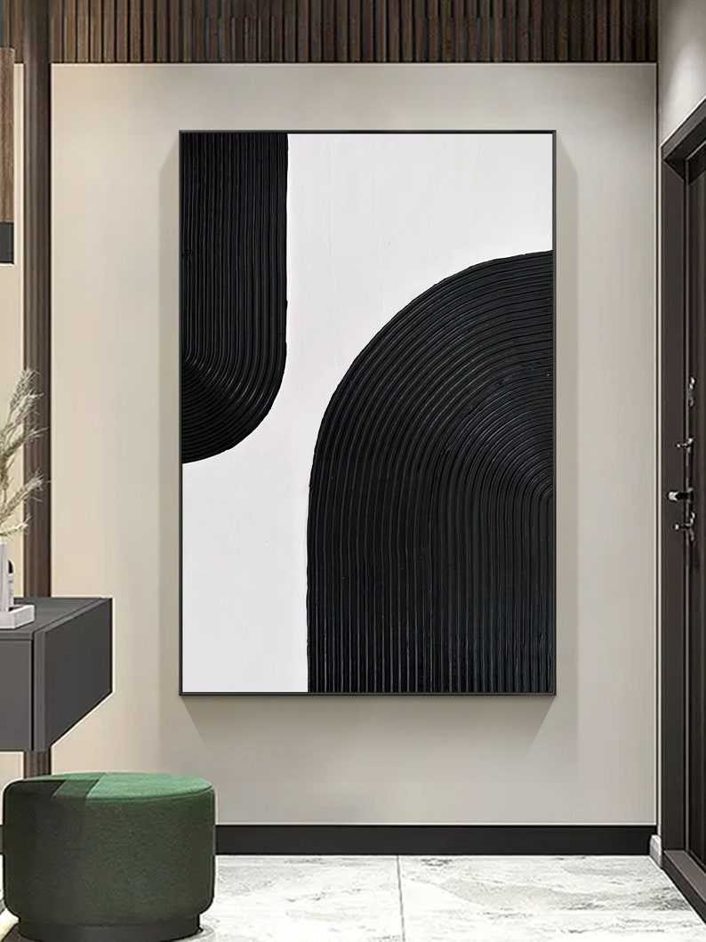 Black Arch Wall Art Painting Arch Wall Art Black Minimalism Etsy