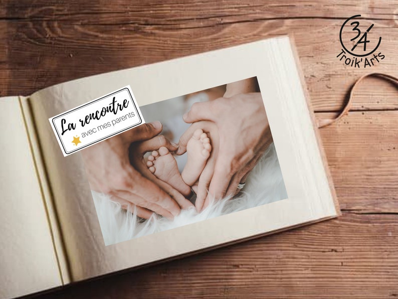 Tarjetas del álbum de nacimiento para imprimir. Tarjetas de hitos del bebé para imprimir. Regalo de nacimiento. Álbumes de nacimiento personalizados. imagen 6