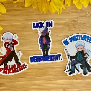 Devil May Cry Dante Vergil Nero motivatie vinyl enkele gestanste sticker