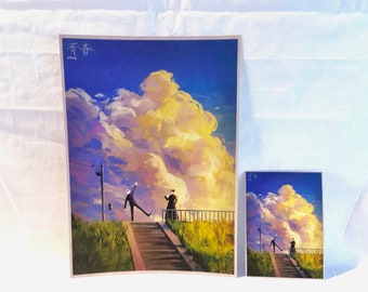 Satosugu Cloud - Anime Boys ArtPrint 11"x15"