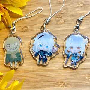 Nier Replicant - Nier Kaine Emil Cute Anime Chibi Phone Charms Keychain