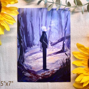 The Strongest's Solitude - Gojo Anime Boy Art Print 5"x7"