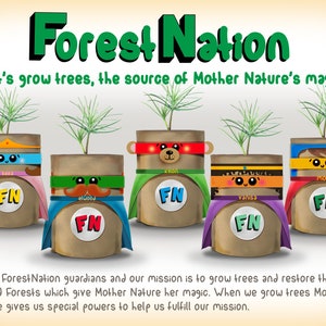 ForestNation Guardians Tree Kits Pack for Kids, We Plant 50 More Trees