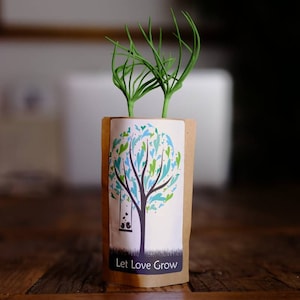 Let Love Grow Tree Carte de vœux, cadeau pour elle, cadeau de la Saint-Valentin pour lui, nous plantons 10 arbres supplémentaires