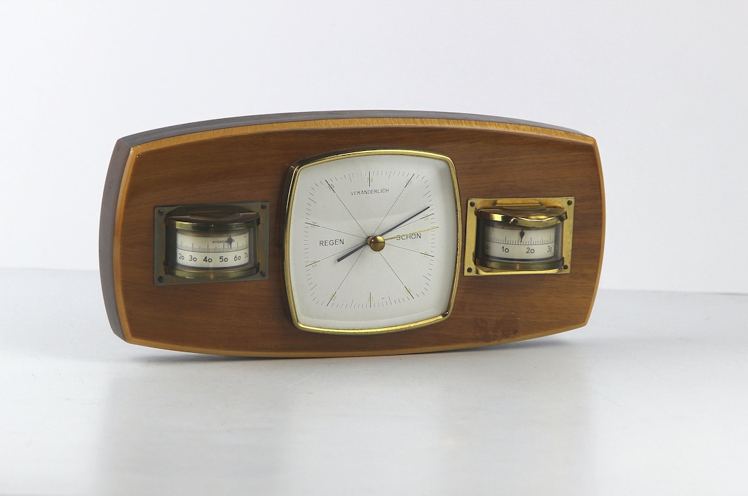 BAROMETER Desktop Barometer Hygrometer Weather Pressure Etsy