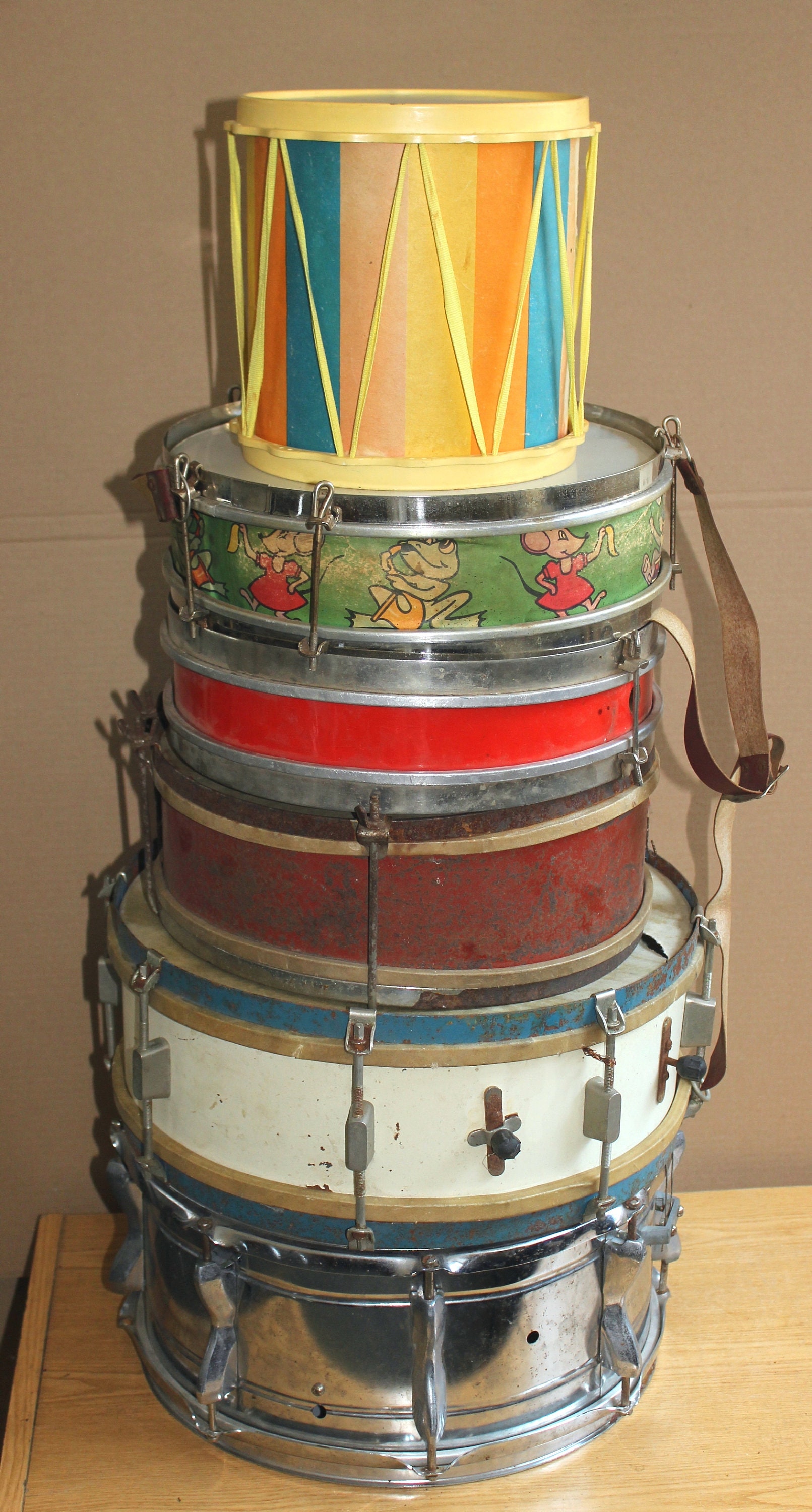 Vintage Drum DRUMS Percussion instrument 6 pieces Made in Ussr Etsy