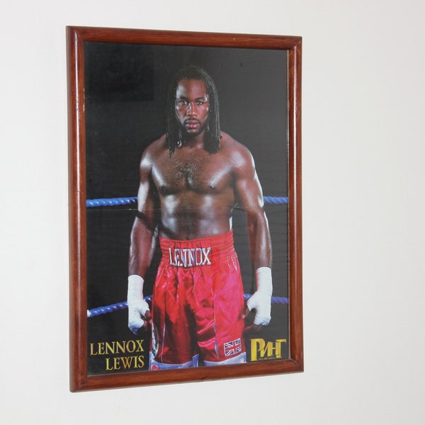 Poster champion boxing boxer Lennox Lewis Professional boxer RING magazine