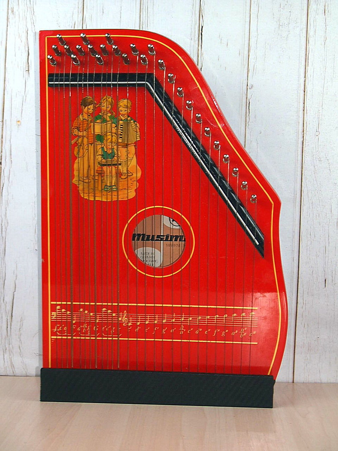 Zither Musima Volksmusikinstrument 25 Saiten MUSIMA 3 Akkorde Etsy.de