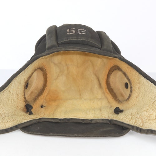 Original Vintage Soviet Union USSR tanker tankman shops Tank Cap Helmet WINTER Made in USSR