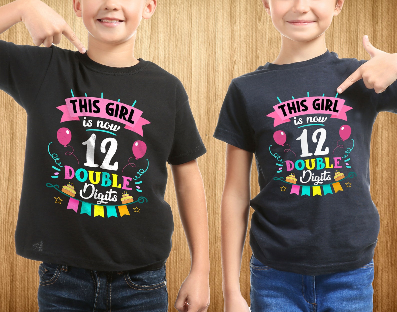 12 years old birthday shirt this girl is now 12 double Etsy