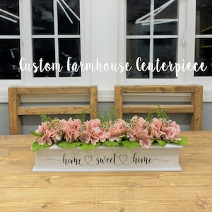 Custom Hydrangea Farmhouse Decor/Home Decor/Table Centerpiece/Farmhouse Centerpiece/Rustic Centerpiece/Floral Arrangement/Mantle Centerpiece