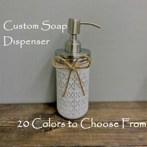 Mason Jar Soap Dispenser/Mason Jars/Soap Dispenser/Kitchen Decor/Bathroom Decor/Mason Jar Decor/Mason Jar Soap Pump/Country Decor.