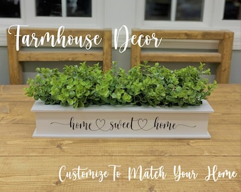 Farmhouse Table Centerpiece: Eucalyptus Tray, Rustic Home Decor
