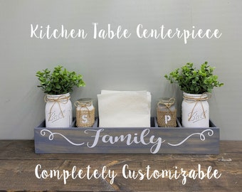 Kitchen Table Decor/Kitchen Island Centerpiece/Dining Room Table Centerpiece/Mantle Decor/Table Centerpiece/Farmhouse Kitchen Decor/Rustic