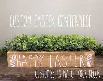 Custom Easter Centerpiece: Farmhouse Floral Tray with Eucalyptus