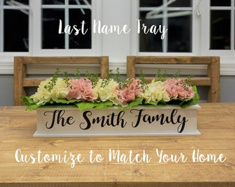 Farmhouse Hydrangea Tray: Rustic Floral Table Centerpiece